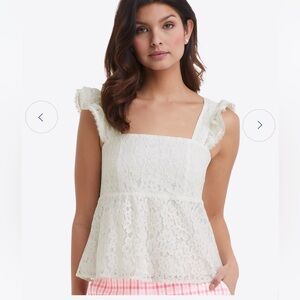 Draper James Mellisa Lace Baby Doll Top